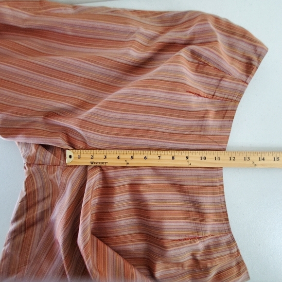 Talbots Woman Silk Blend Ankle Pants 16W Striped Hi-Rise Lined Stretch Waist - Picture 7 of 13